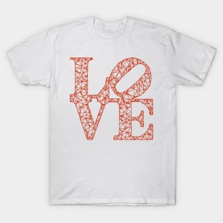 Low Poly LOVE (Robert Indiana) - red T-Shirt